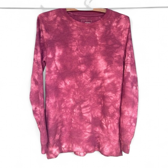 Sonoma Dark Pink Tie-Dye Sweatshirt - Picture 4 of 5